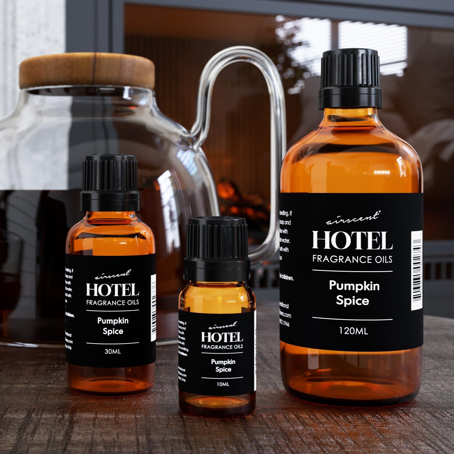 AirScent Pumpkin Spice Diffuser Oil - Pumpkin Spice Fragrance Oil Blend for Ultrasonic and Waterless Diffusers and Crafting - 50