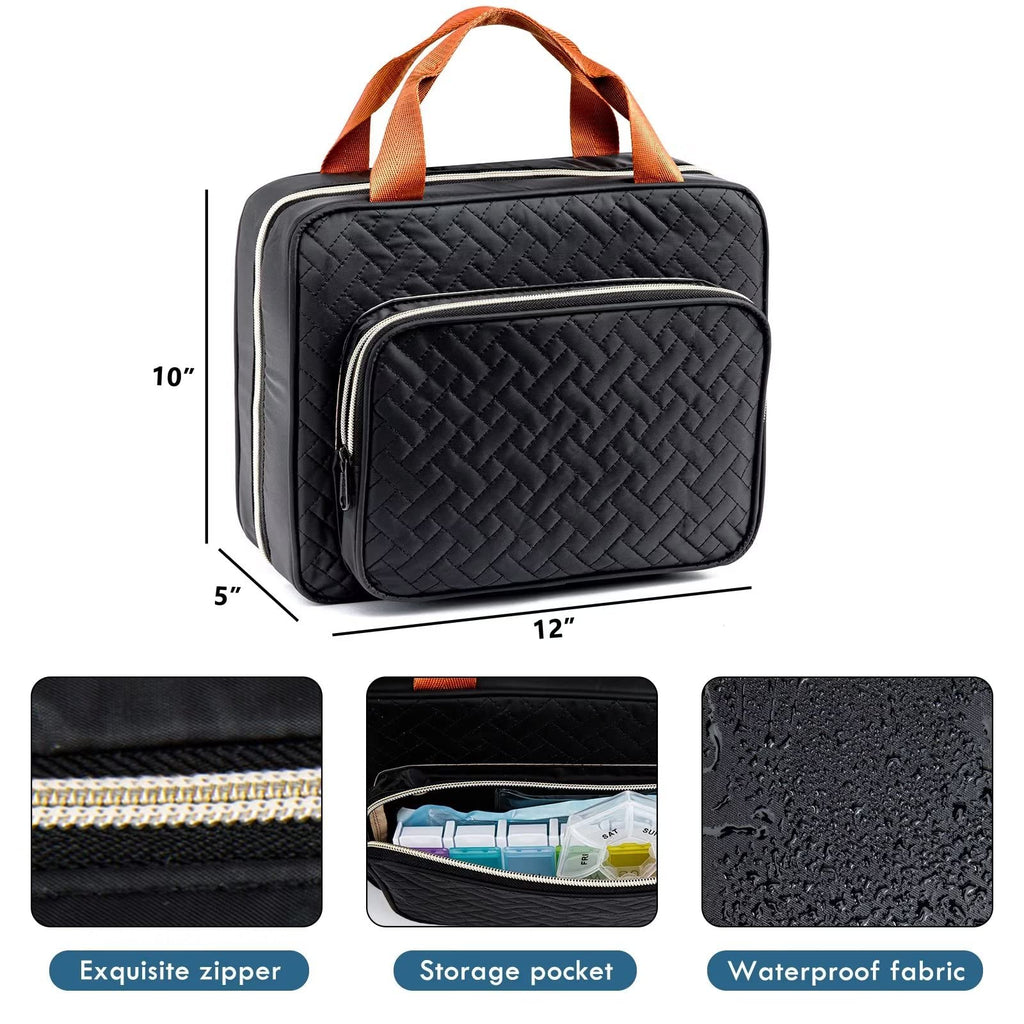 BAGSFY Medicine Bag for Traveling, Pill Bottle Organizer Storage, Large Medication Travel Case, Pills Box for Vitamin, First Aid
