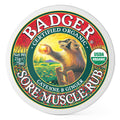 Badger Sore Muscle Rub, 100% Organic Sore Muscle Cream, Cayenne & Ginger Warming Sore Muscle Relief, Recovery & Relaxation, Long