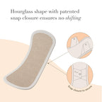 Rael Reusable Panty Liners Menstrual, Organic Cotton Cover, Period Essential, Cloth Pantyliner for Women, Washable, Soft and Thi