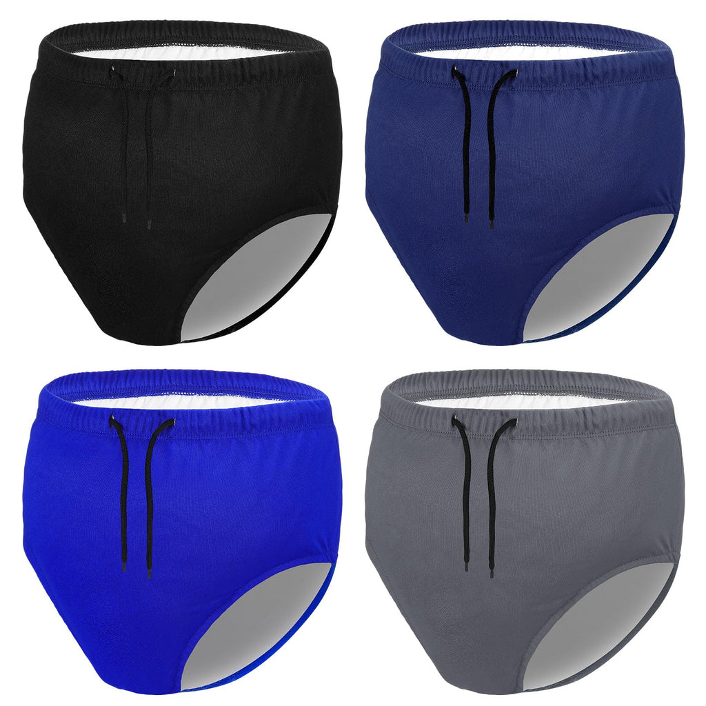Cutecrop 4 Pcs Reusable Adult Swim Diapers Washable Cloth Diapers Leakproof Special Needs Swimwear for Incontinence Swimmers(Lar