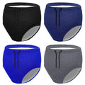 Cutecrop 4 Pcs Reusable Adult Swim Diapers Washable Cloth Diapers Leakproof Special Needs Swimwear for Incontinence Swimmers(Lar