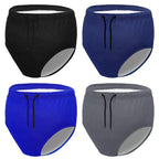 Cutecrop 4 Pcs Reusable Adult Swim Diapers Washable Cloth Diapers Leakproof Special Needs Swimwear for Incontinence Swimmers(Med