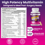 ProCare Health Bariatric Multivitamin 45mg Iron – Once Daily Capsule for Gastric Bypass, Sleeve & Post-Op Support – 90 Easy-to-Swallow Capsules, 3-Month Supply, No Artificial Colors, Gluten-Free