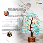 PYOR Turquoise Crystals, Money Tree, Birthday Gifts for Women, Turquoise Crystal Tree of Life, Healing Crystal, Office Decor, Ho