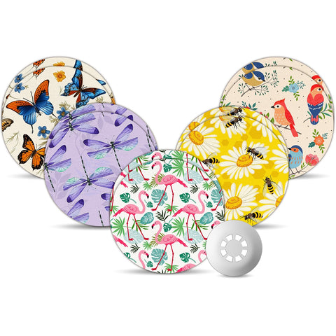 Amolyfe Libre 3 Sensor Covers Waterproof, 10 Pack Freestyle Libre 3 Plus Covers, Bump-Proof with Hard Cap, Waterproof Breathable