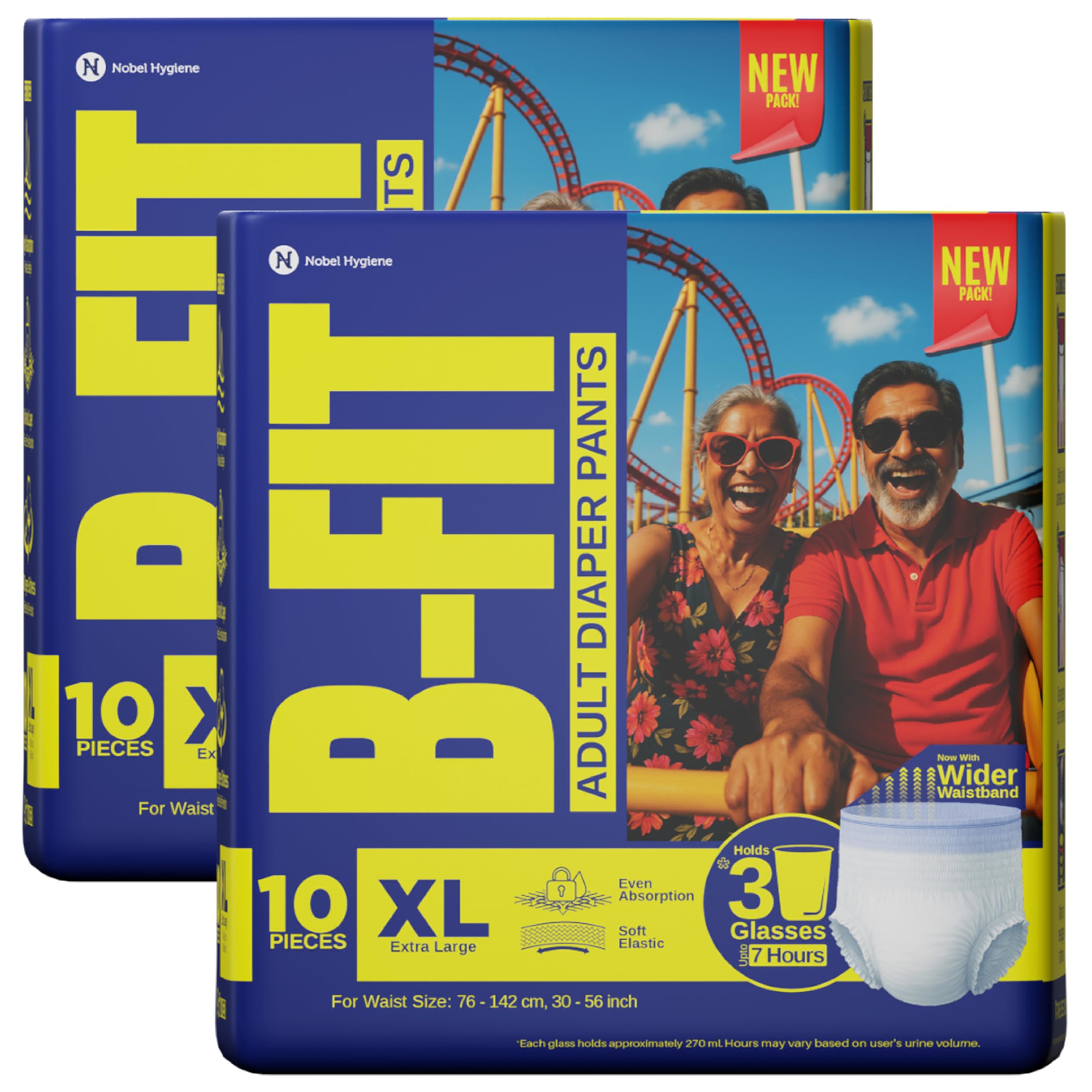 BFit Regular Adult Diaper Xl Size Pants |20 Count (Extra Large) | Waist 3056 Inch | Unisex | Leakproof | Even Absorption | Lon
