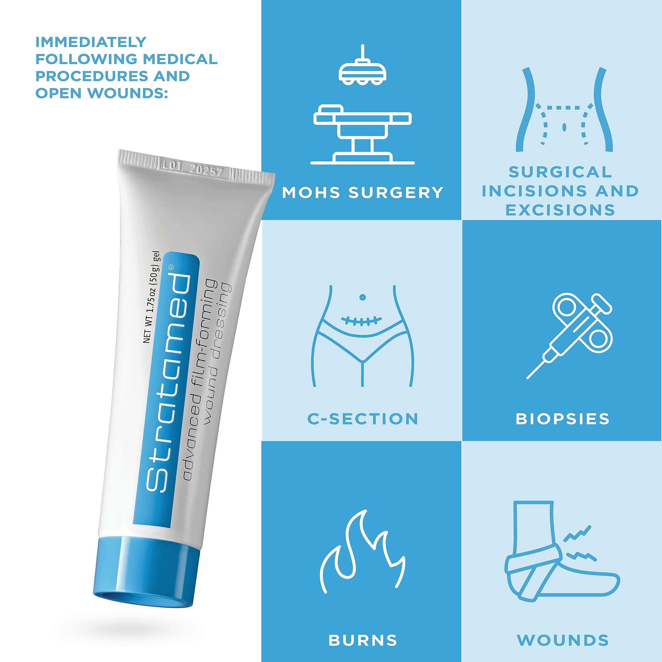 Stratamed Advanced Film-Forming Wound Dressing | Forms a Flexible Protective Layer Over Open Wounds & Damaged Skin | for Faster