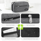 AUVON Canvas Bag XL Weekly Pill Organizer 2 Times a Day, Travel Pill Box 7 Day with One-Side Large Opening, AM PM Pill Case with
