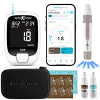 KETO-MOJO GK+ Bluetooth Glucose & Ketone Testing Kit + Free APP for Ketosis & Diabetes Management. 20 Blood Test Strips (10 Each