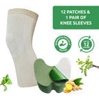 SaluVera Warming Herbal Knee Patches with 2 Compression Sleeves - Self-Heating Relief Patches for Men & Women, Natural Ingredien