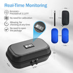 CASAZEN 24h Insulin Cooler - Refrigerated Medicine Case with Temperature Display, Diabetes Travel Case with Wrist Strap & 2 Reus