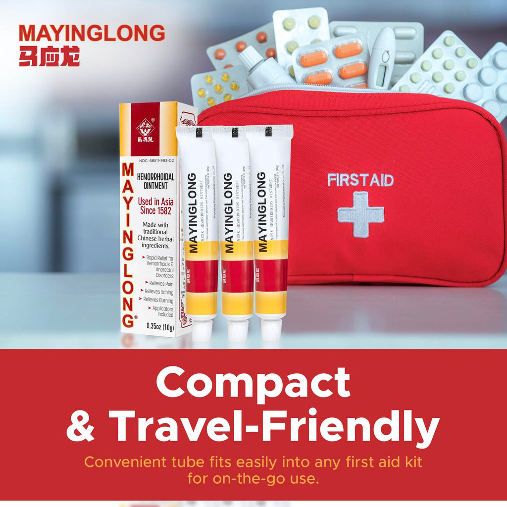 Mayinglong Musk Hemorrhoidal Ointment, Helps Relieve Itching, Burning, or Discomfort Fast (3 Pack)