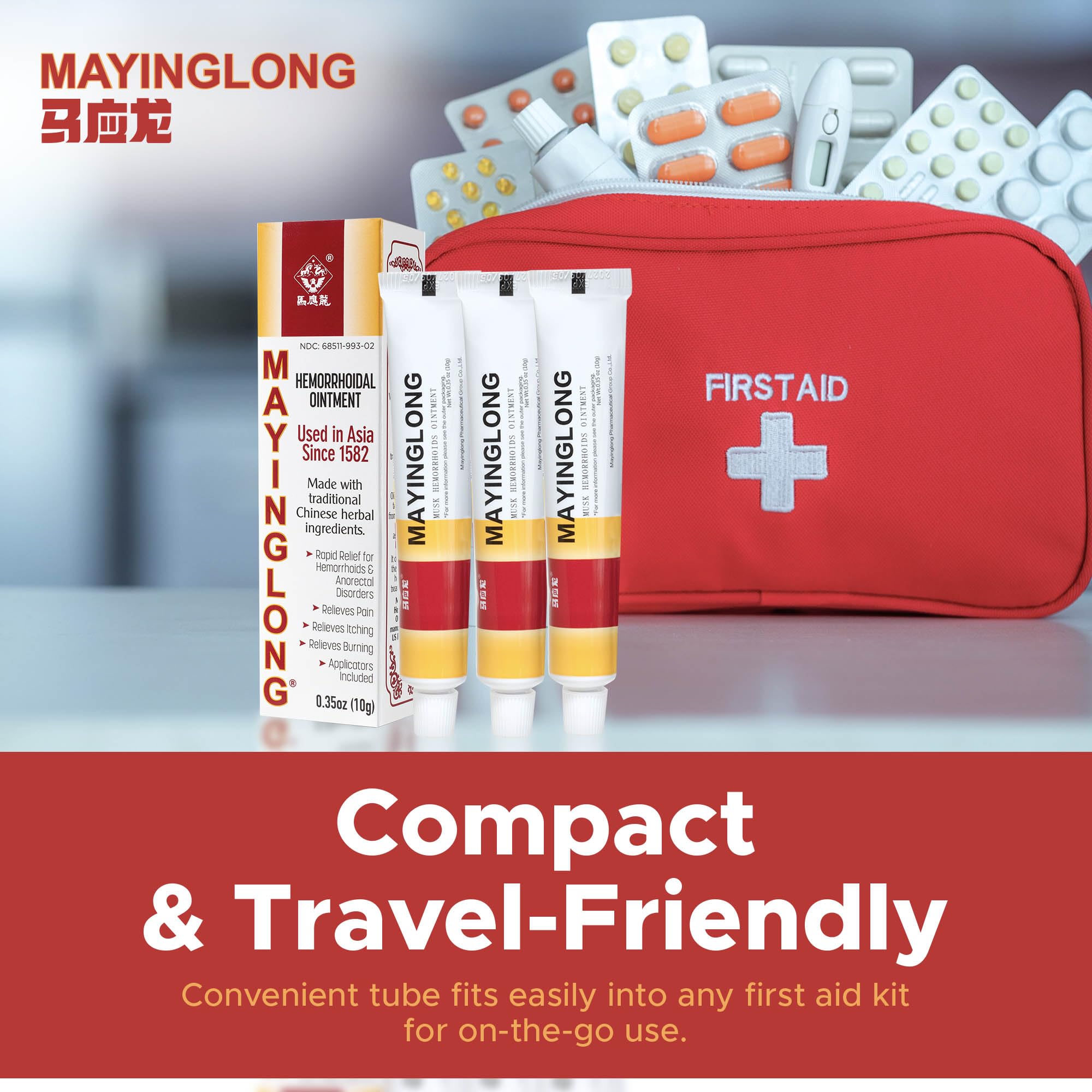 Mayinglong Musk Hemorrhoidal Ointment, Helps Relieve Itching, Burning, or Discomfort Fast (3 Pack)