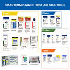 First Aid Only 50-Person SmartCompliance First Aid Kit for Businesses, ANSI A+ Compliant Metal First Aid Cabinet with Medication