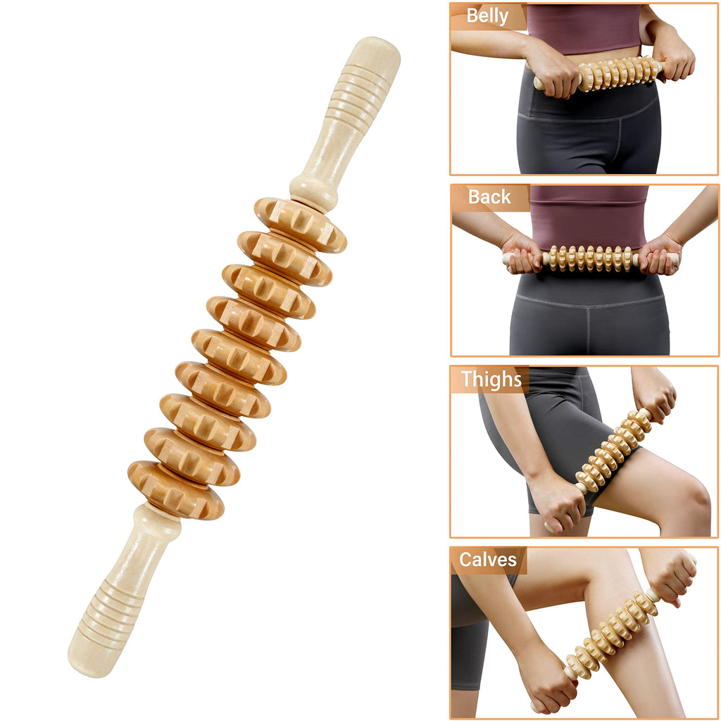 Wood Therapy Massage Tools Wooden Gua Sha Kits Maderoterapia Kit Body Sculpting Tools Wood Massager Roller for Relax Muscles (2)