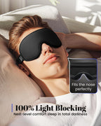 WAOAW Sleep Mask Valentines Day Gifts for Women Men: Blackout Eye Masks for Sleep - 3D Breathable Soft Comfortable Eye Mask for