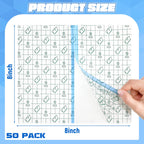 BBTO 50 Pieces Transparent Clear Adhesive Bandage Stretch Large Waterproof Film Adhesive Bandages Dressing Supplies(8 x 10 Inch)