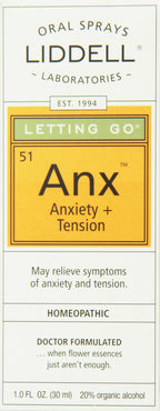 Liddell Homeopathic Letting Go Anxiety Spray, 1 Ounce