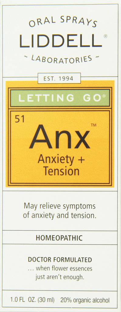 Liddell Homeopathic Letting Go Anxiety Spray, 1 Ounce