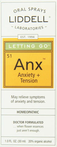 Liddell Homeopathic Letting Go Anxiety Spray, 1 Ounce