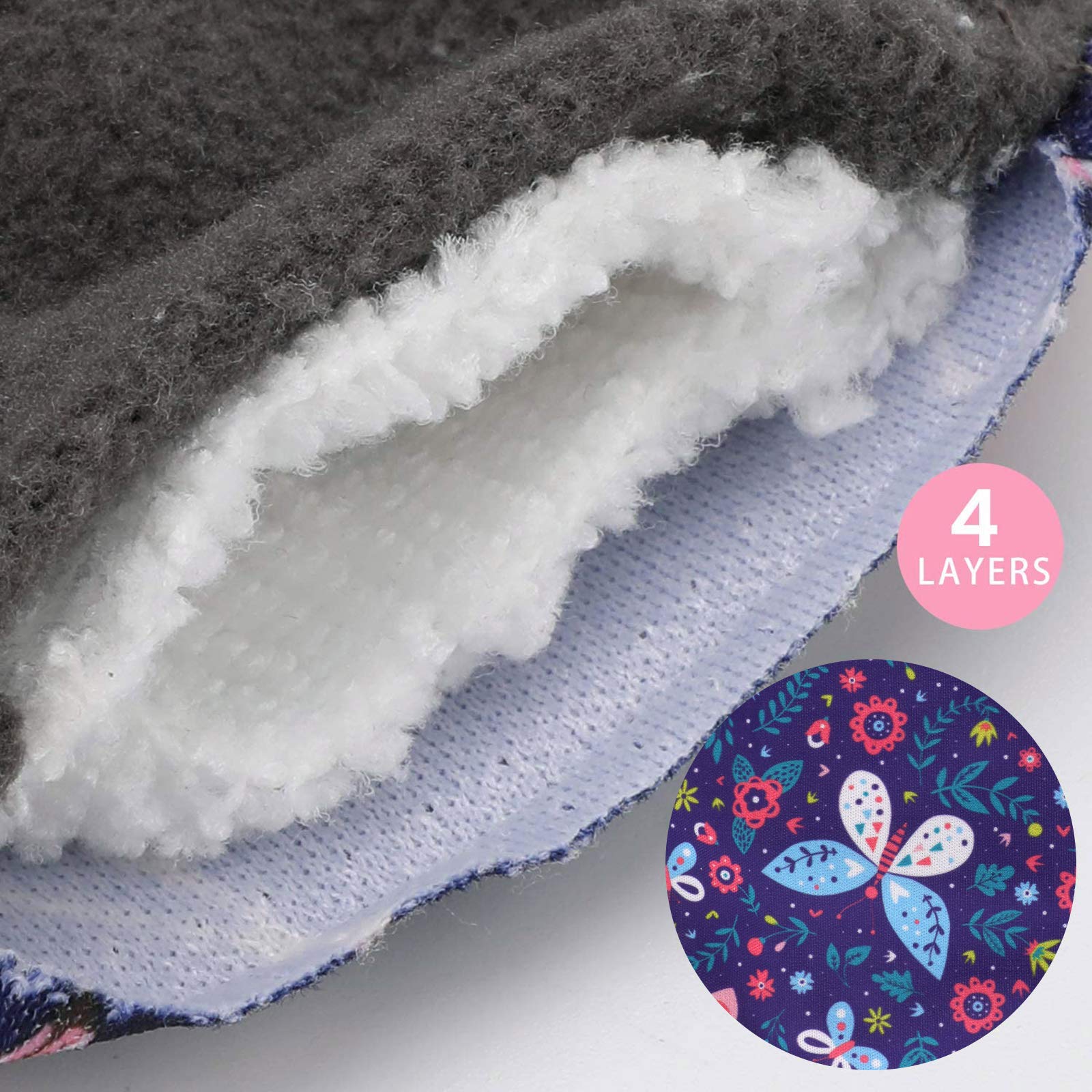 Reusable Menstrual Pads (7 in 1, 25.4cm 4 Layers), Bamboo Cloth Pads for Heavy Flow with Wet Bag, Large Sanitary Pads Set with W