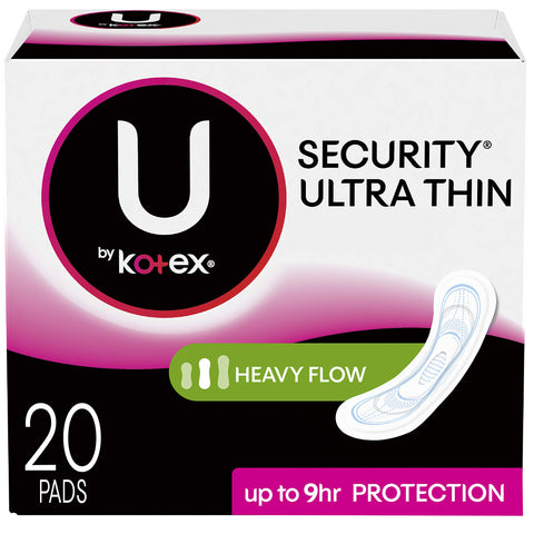 Kotex Ultra Thin Maxi Pads Long for Medium Protection - 20 Pads / Pk, 12 Pack