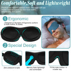 Bencailor 8 Pcs Sleep Eye Mask for Side Sleeper Men Women 3D Contoured Eyes Blackout Covers for Sleep with Adjustable Strap Bloc