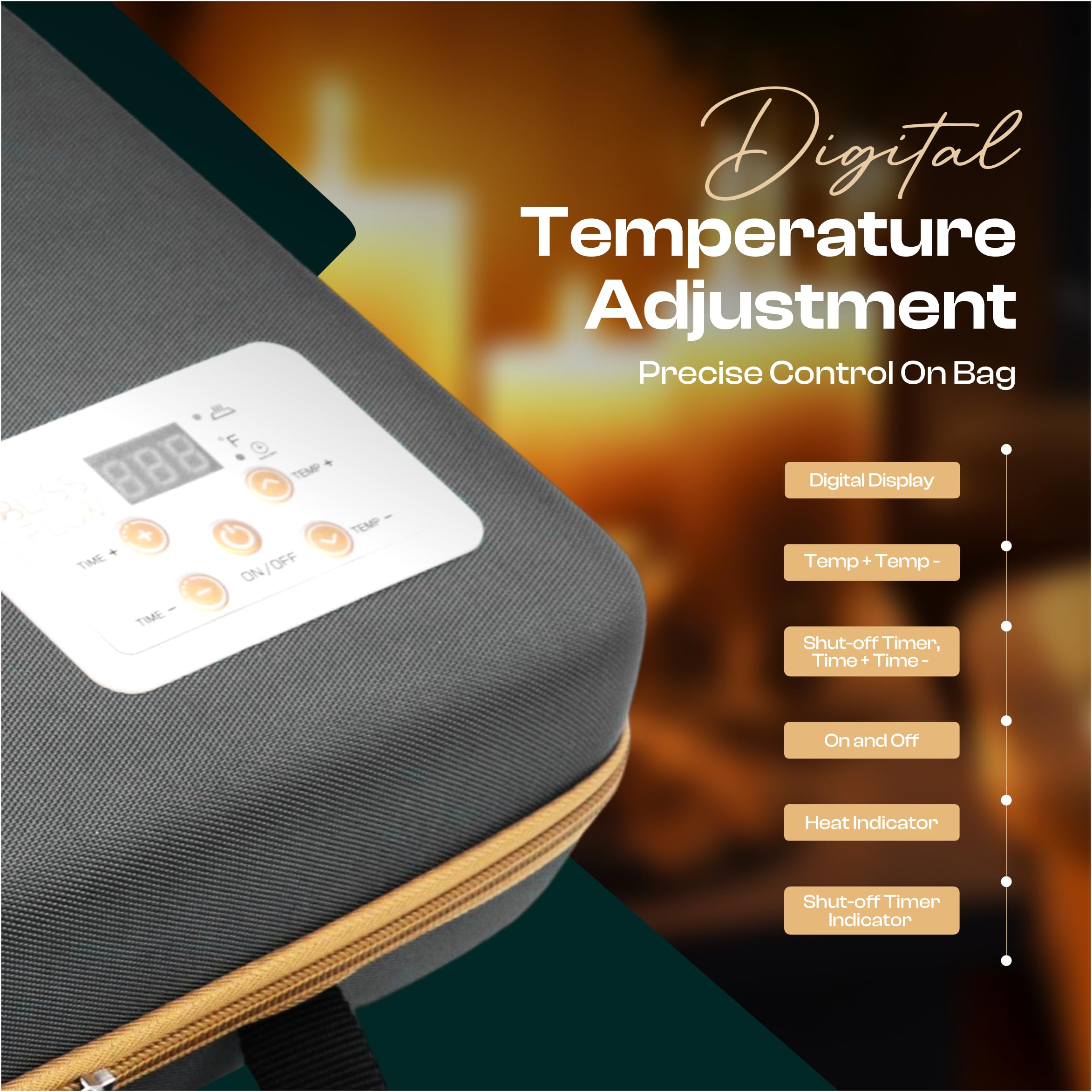 BlissFlow Hot Stones Massage Set with Portable Warmer, 12 Basalt Massage Stones, Hot Rocks Massage Stones, Hot Stone Warmer with