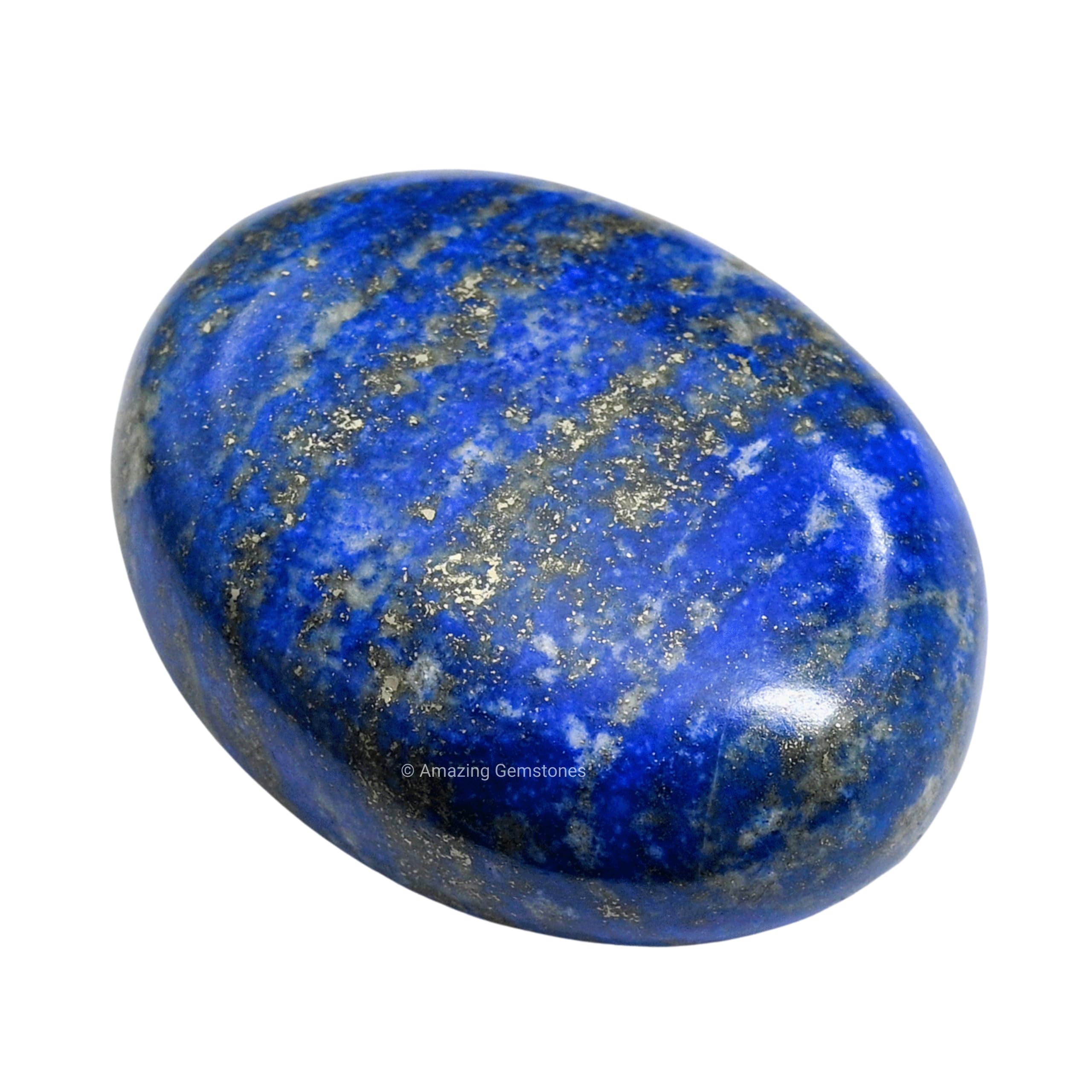 Lapis Lazuli Crystals and Healing Stones - Large Palm Stone Crystals Piedra - Crystal for Good Luck, Balanced Positive Energy, M