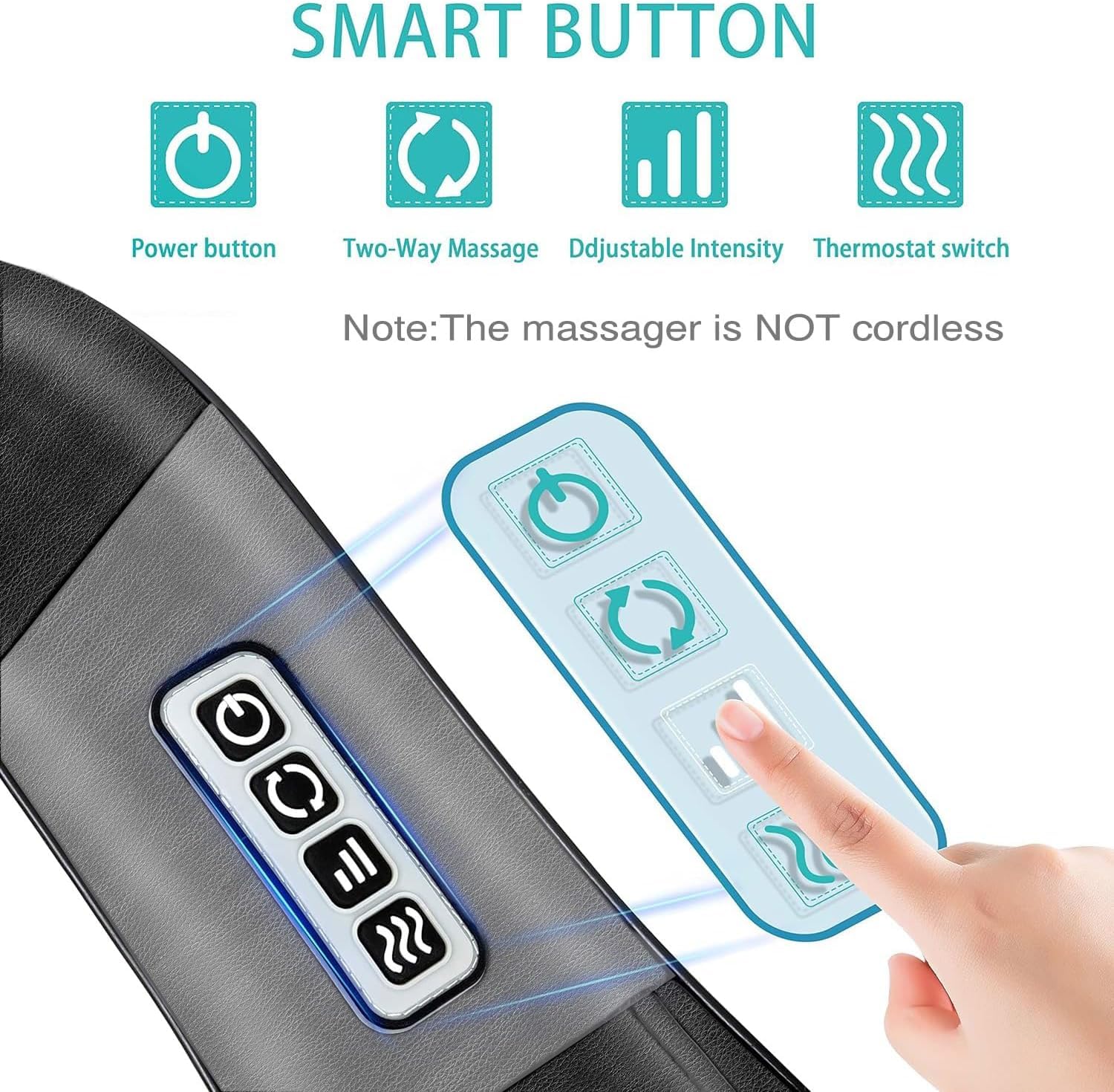 AERLANG Shiatsu Back and Neck Massager, Back Massager Deep Tissue Kneading Neck and Shoulder Massage with Heat, Electric Massage