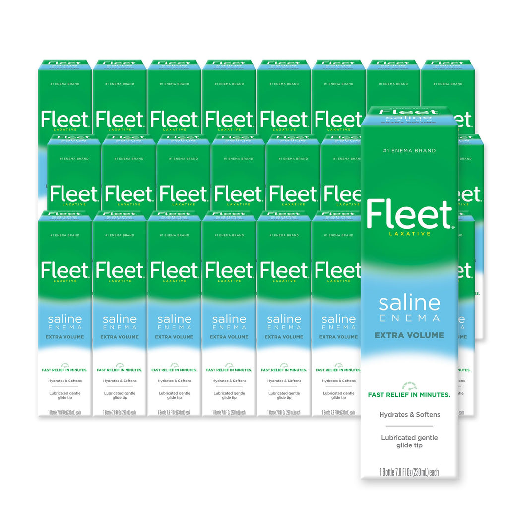 Fleet Laxative Saline Extra Enema for Adult Constipation, 7.8 fl oz, 24 Pack