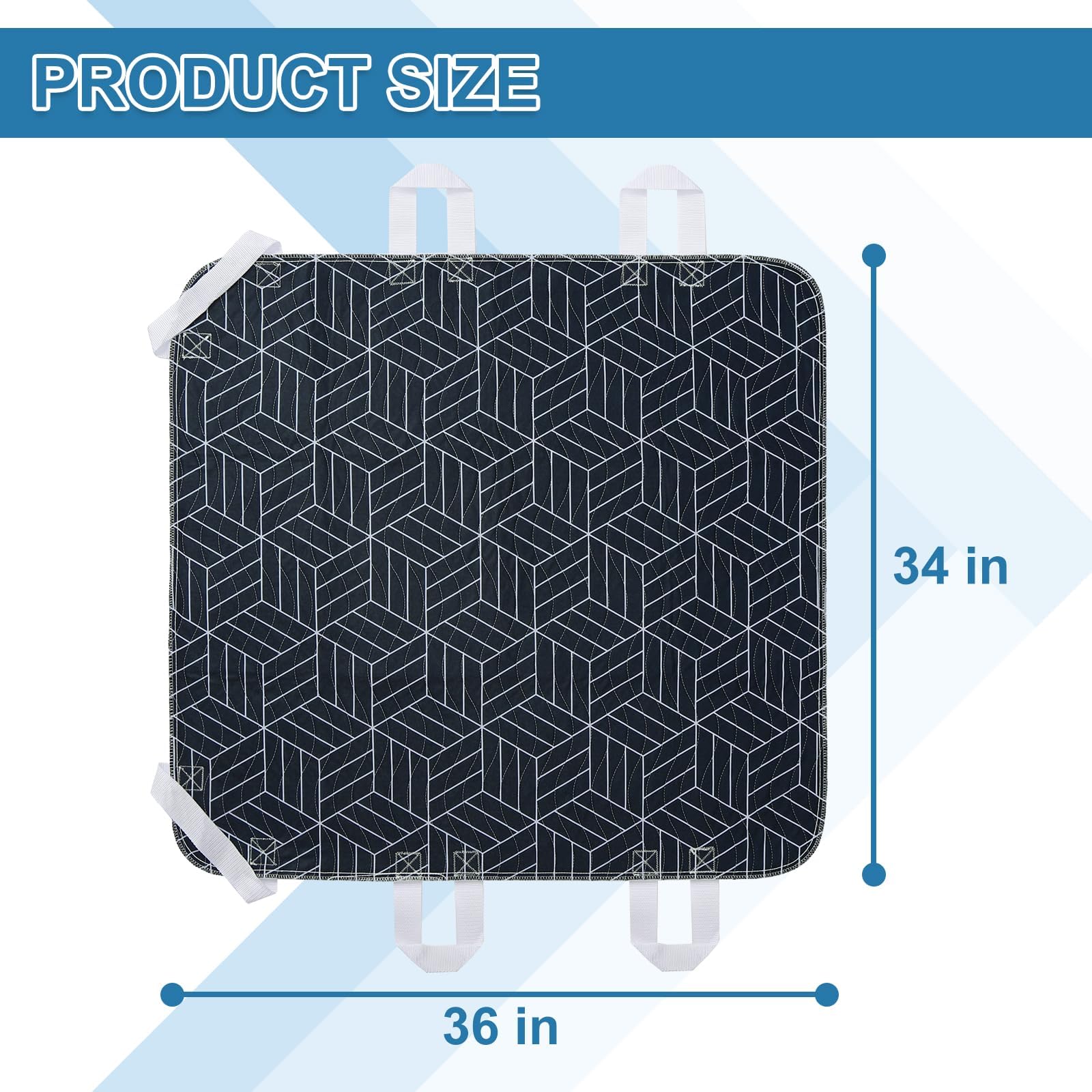 OUTCREATOR Positioning Bed Pads with Handles 34 x 36 (Pack of 2) Incontinence Washable Mattress Protector, Waterproof&Absorbency