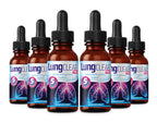 LUNG CLEAR PRO Lung Support Supplement Drops with Wild Mullein Leaf Extract for Lungs and Mucus Relief Support - 2 Fl oz - 6 Bot