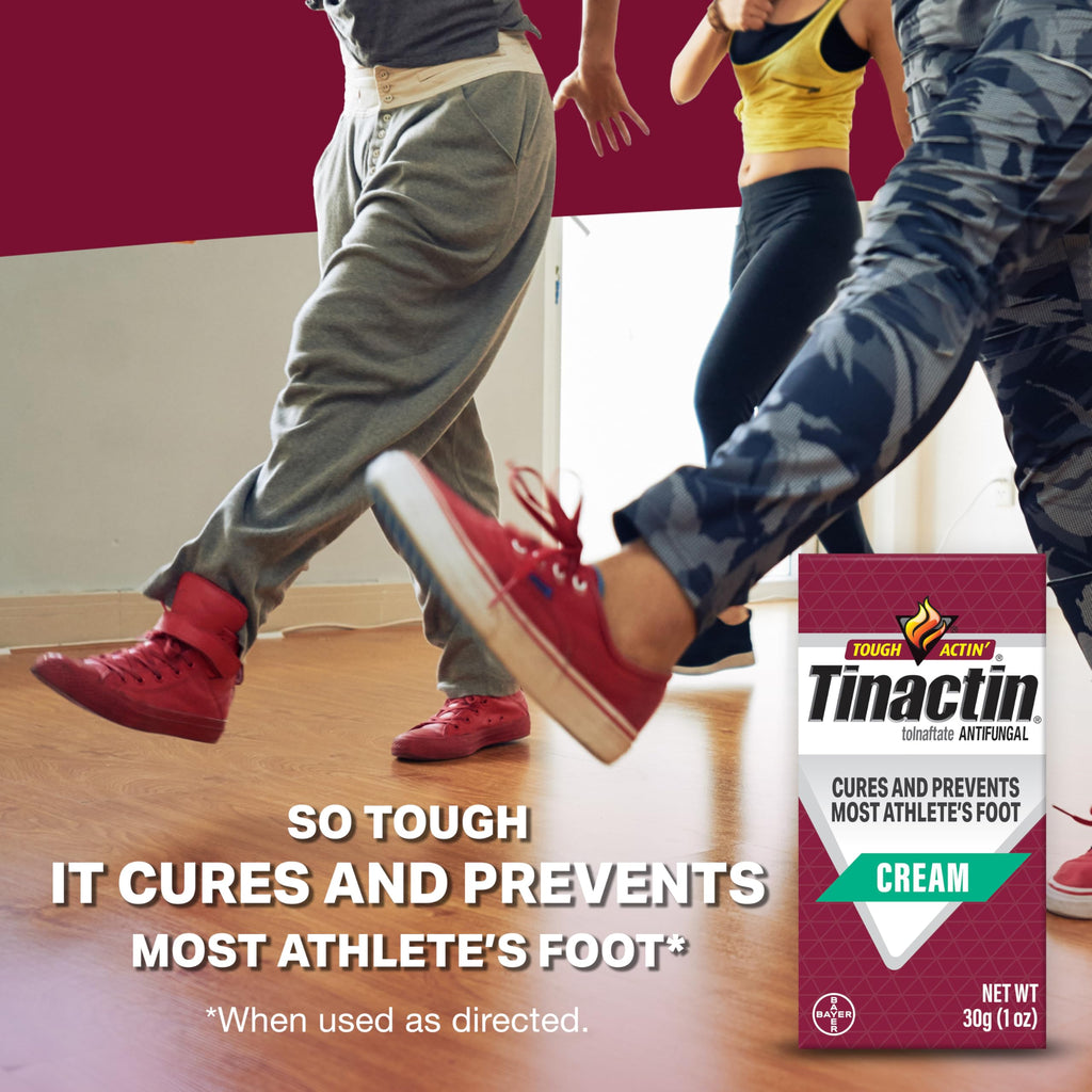 Tinactin Antifungal Cream, Athletes Foot Treatment, Tolnaftate 1%, Proven Clinically Effective on Most Athletes Foot and Ringwor