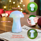 ZHIYUXI Opal Crystal Mushroom Ornament Opal Stone Gemstones Mini Mushroom Figurine Healing Crystal Stones Mushroom Decor Sculptu