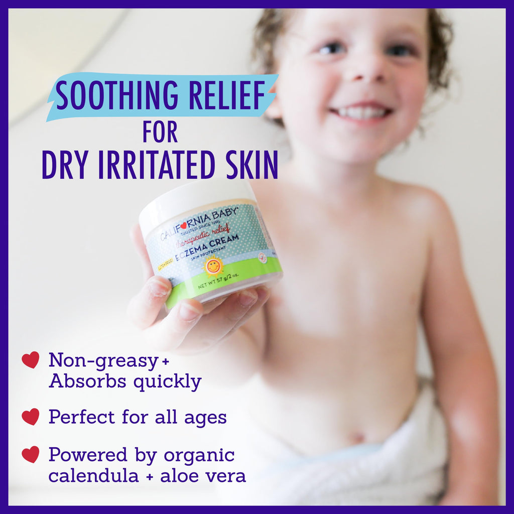 California Baby Eczema Cream | Steroid-Free Eczema Treatment | Colloidal Oatmeal + Aloe Vera | Soothing Eczema Lotion For Kids +