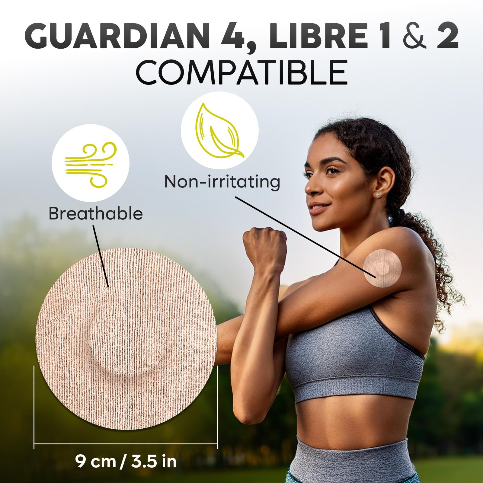 Adamson Guardian 4 Sensor Patches (25-Pack) - Waterproof, Long-Lasting Adhesive - Guardian 4 Sensor Cover Patch - Hypoallergenic