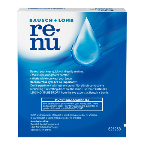 ReNu MultiPlus Lubricating & Rewetting Drops, 0.27 Fl Oz (Pack of 2) (Packaging May Vary)