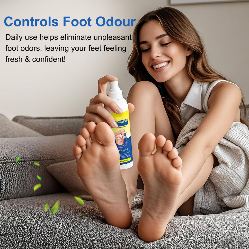 Tea Tree Oil Foot Spray, Clear Foot Spray, Keeps Feet and Shoes Fresh, TeaTree OilSpray for Foot (120ml/4.06 oz)