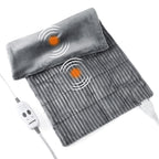 Weighted Heating Pad with Massager Electric Heating Pad for Back with Massaging Vibration, 3 Heating Levels & 3 Massage Types, X