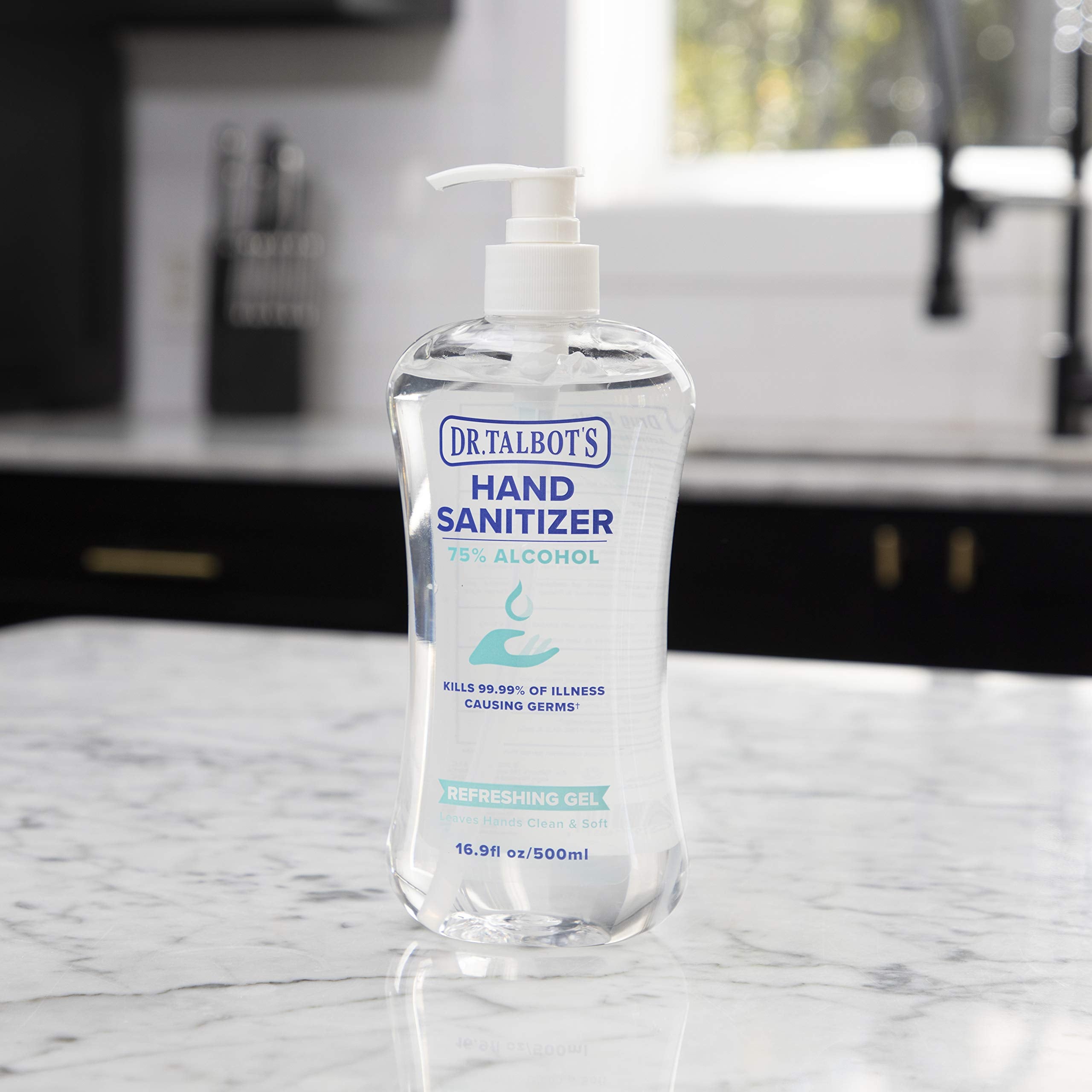 Dr. Talbots Refreshing Gel Hand Sanitizer With Easy Pump, Fragrance Free, 16.9 Fl Oz