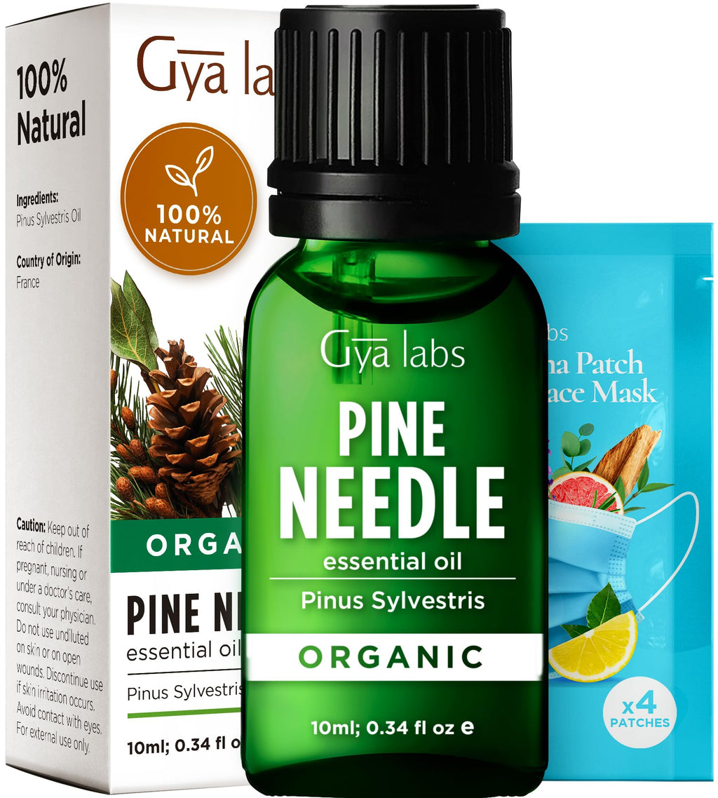Gya Labs Organic Pine Essential Oil for Diffuser - 100% Pure Natural Pine Needle Essential Oil Organic for Skin, Hair, Candle Ma
