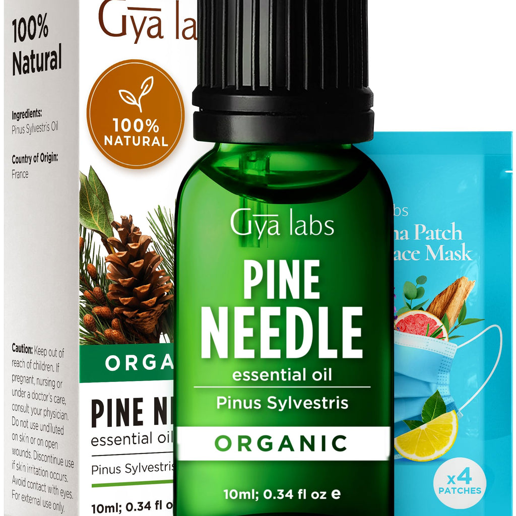 Gya Labs Organic Pine Essential Oil for Diffuser - 100% Pure Natural Pine Needle Essential Oil Organic for Skin, Hair, Candle Ma