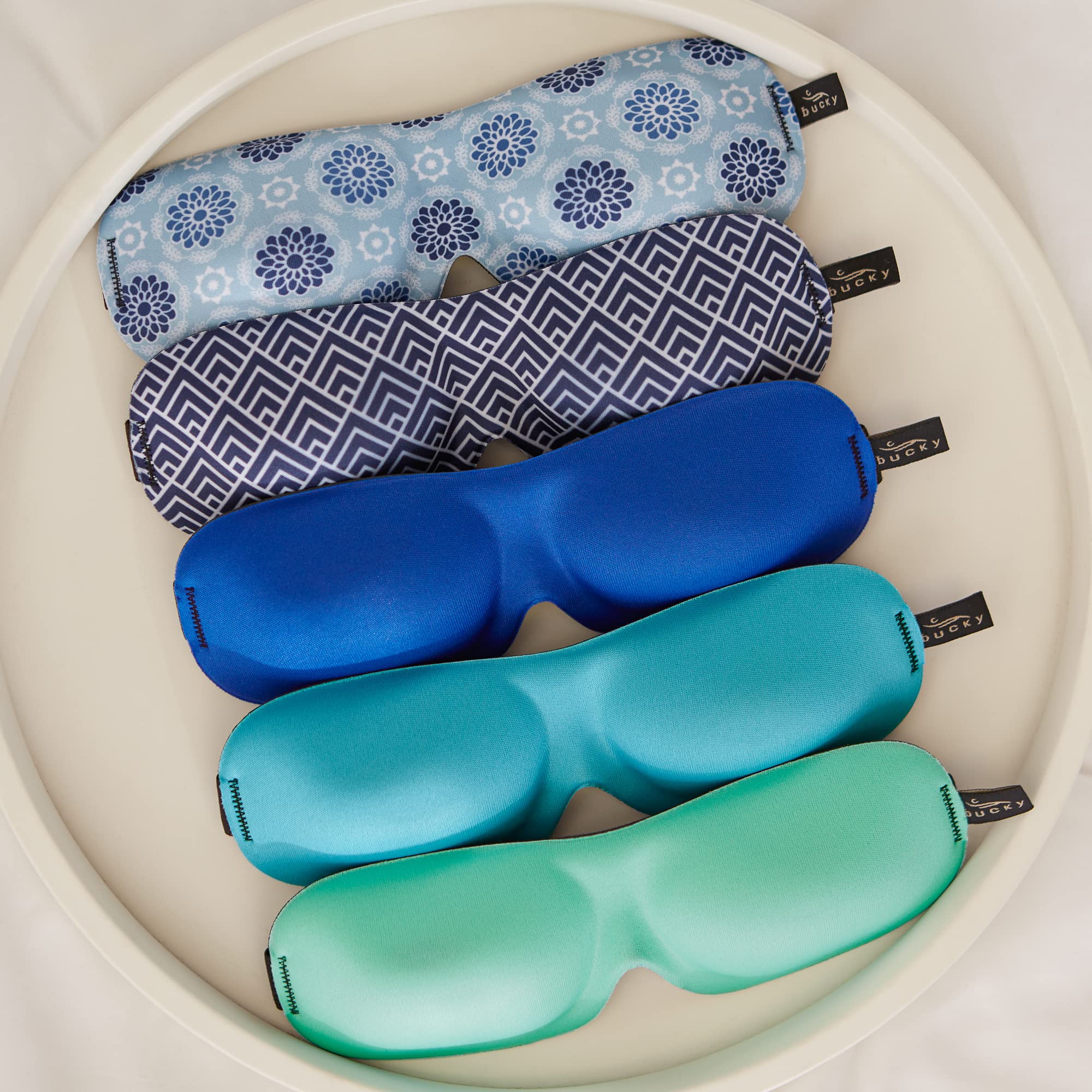 Bucky 40 Blinks No Pressure Eye Mask for Travel & Sleep, Starling Blue, One Size