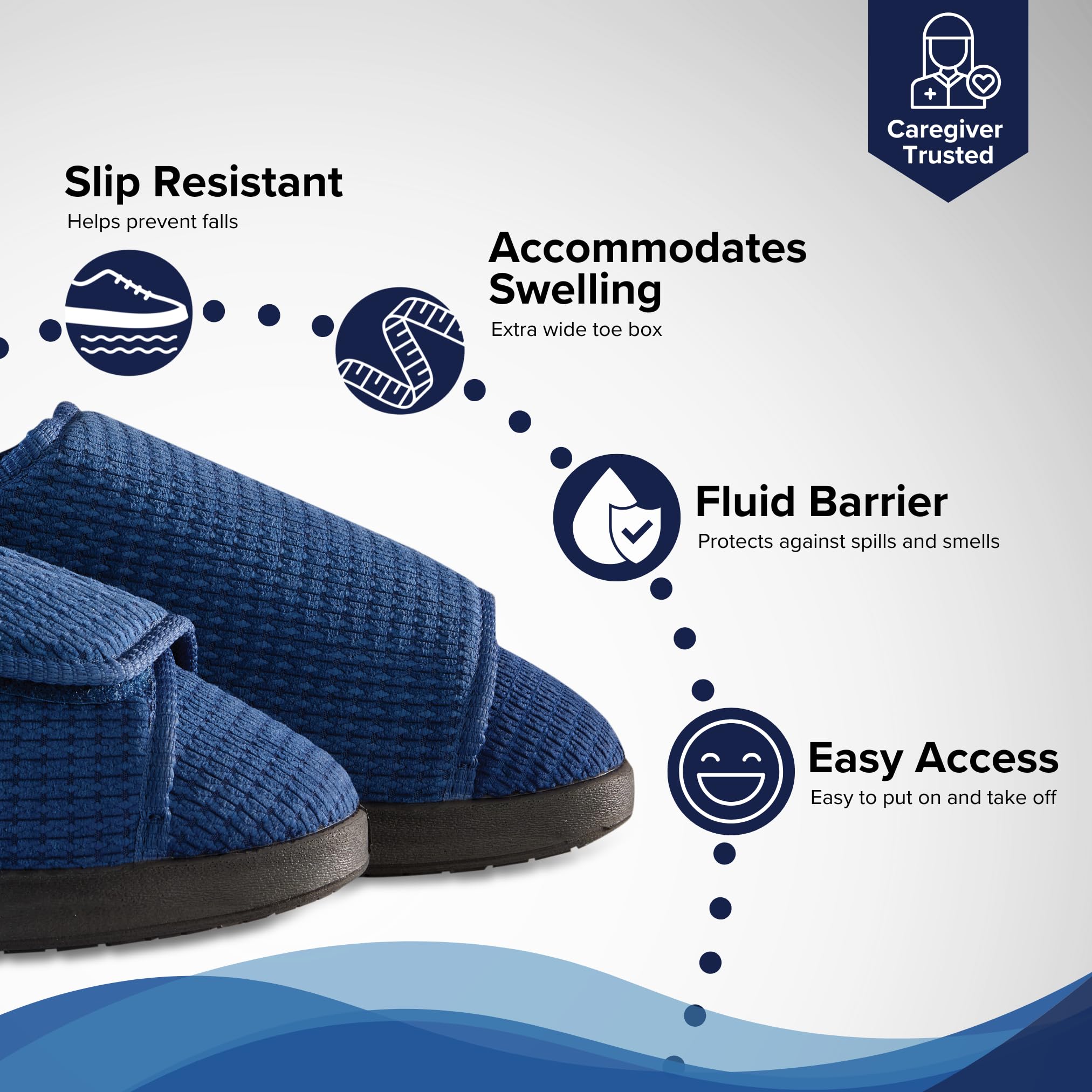 Silverts Diabetic Shoes for Women Wide Width, Diabetic Slippers for Women Wide Width, Shoes for Edema and Swollen Feet, Slippers