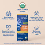 Mommys Bliss Organic Kids Cough Syrup and Mucus Relief + Immunity Support, Agave & Honey, Ivy Leaf, Elderberry, Zinc, Vitamin C