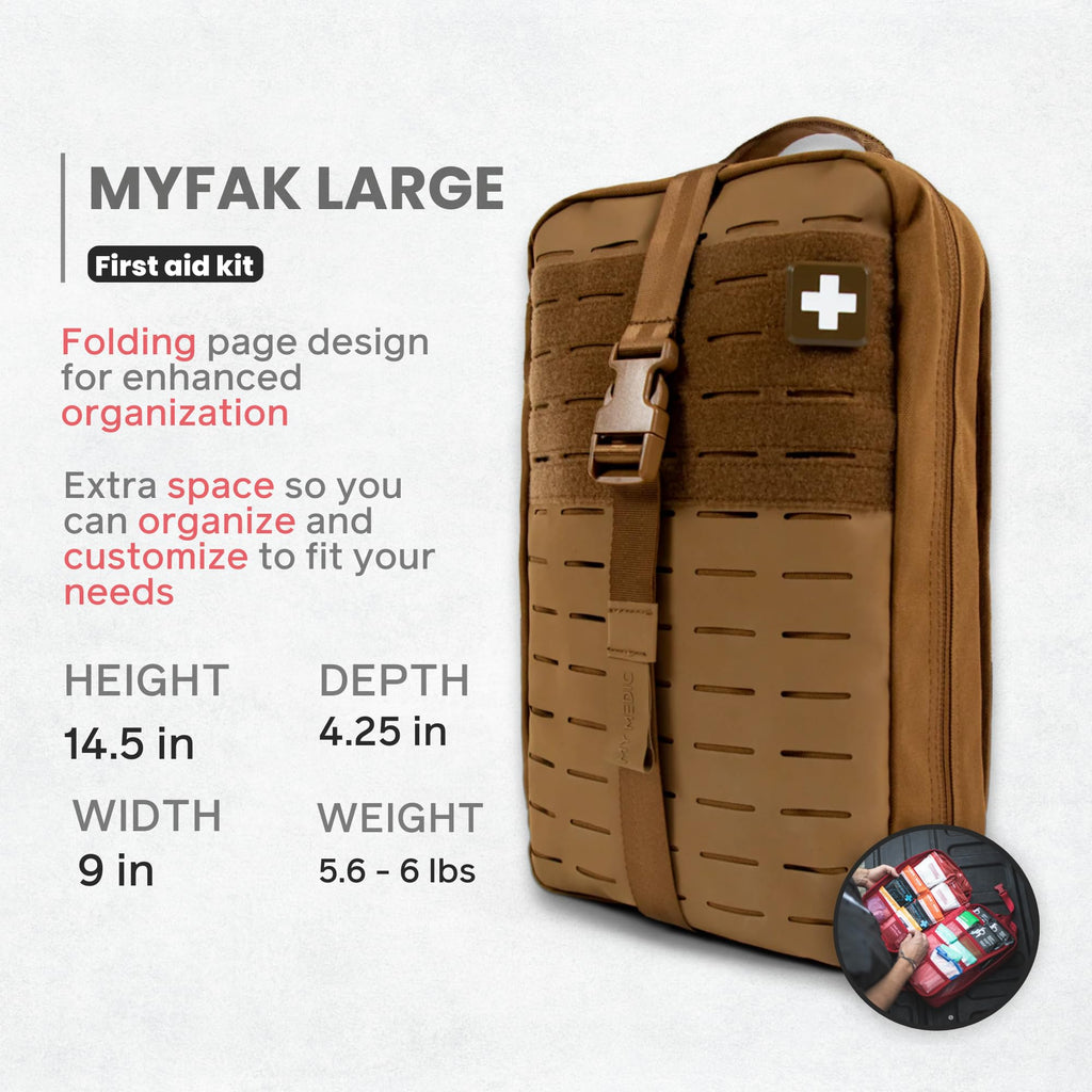 My Medic MYFAK Large Medical Kit (Standard) - Emergency First Aid Survival Essentials & Supplies | Travel Bag Ready EMT Items Fo