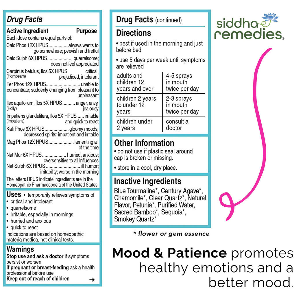 SIDDA MOOD & PATIENCE ( 1 X 1 OZ   )