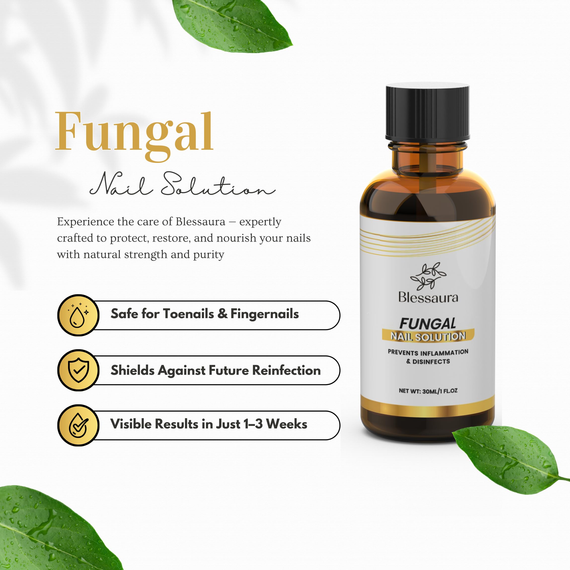 Toenail Fungus Treatment Extra Strength - Nail Repair Solution for Damaged, Thick, Discolored Nails - Natural Formula for Toenai